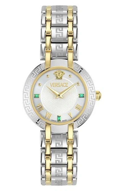 VERSACE VERSACE ANTLIA EMERALD BRACELET WATCH, 34MM