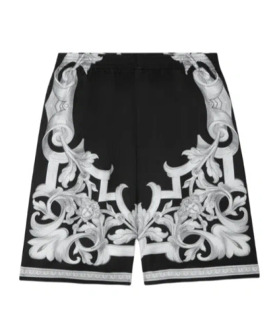 Versace Architectural Baroque Silk Shorts