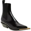 Versace Arrow Pointed Toe Boot In Black