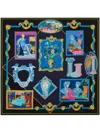 Versace Artwork-print Foulard In Blue