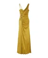 Versace Asymmetric Design Dress In Yellow