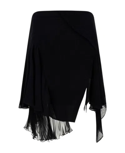 VERSACE VERSACE ASYMMETRIC HEM MINI SKIRT