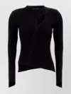 Versace Asymmetric Hem Viscose Blend Sweater In Red