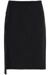 Versace Asymmetric Midi Skirt In Black