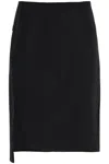 Versace Asymmetric Midi Skirt In Black