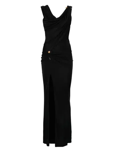 Versace Asymmetric-neck Maxi Dress