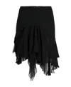 Versace Asymmetric Pleated Skirt In Black