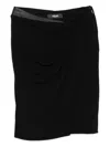 Versace Asymmetrical Black Jersey Skirt In Black