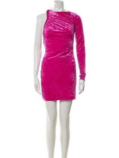 Pre-owned Versace Asymmetrical Mini Dress In Pink
