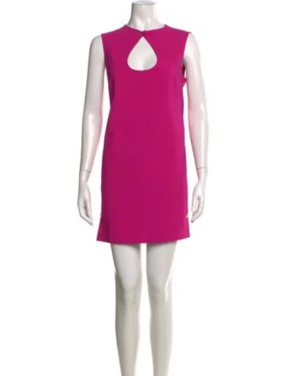 Pre-owned Versace Asymmetrical Mini Dress In Pink