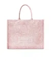 Versace Athena Barocco Jacquard Large Tote Bag In Pink