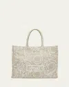 Versace Large Barocco Athena Tote Bag In Beige Beige  Gold