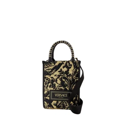 Versace Athena Shopper Bag - Leather - Black