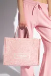 Versace Women's Barocco Athena Small Tote Bag In Pink