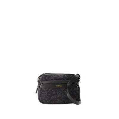 Versace Athena Small Crossbody - Canvas - Black