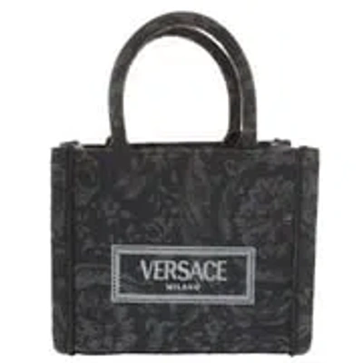 Versace Athena Tote Bag In Blue
