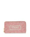 Versace Athena Zip Around Wallet In Pale Pink