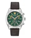 Versace Athletic Chrono Leather Strap