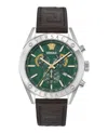 Versace Athletic Chrono Leather Strap In Multi