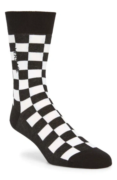 Versace Athletic Crew Socks In Black White
