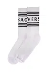 Versace White Cotton Socks With Logo