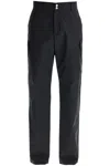 Versace Informal Pant Light Cotton Gabardine Fabric And Stamp Embroidery In Black