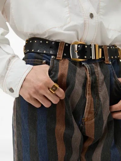 Versace Aura Ring In Black
