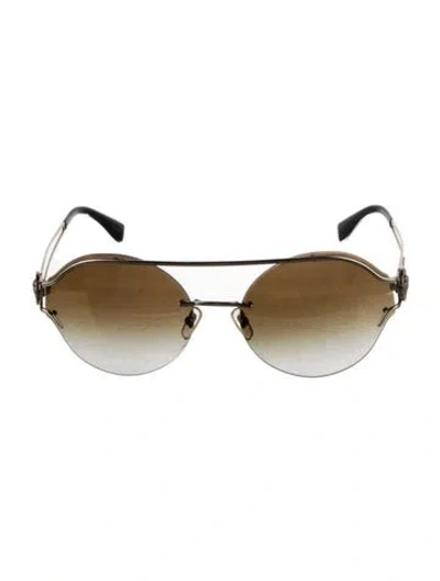 Pre-owned Versace Aviator Gradient Sunglasses In Multi