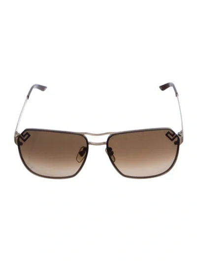 Pre-owned Versace Aviator Gradient Sunglasses In Neutral