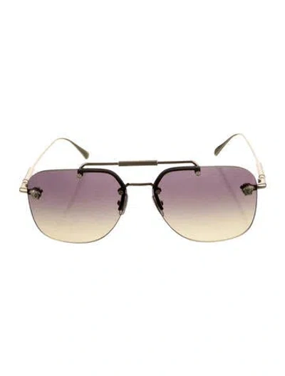 Pre-owned Versace Aviator Gradient Sunglasses In Purple