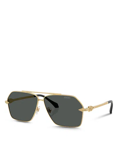 Versace Aviator Sunglasses, 63mm In Gold