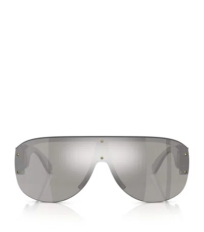 Versace Aviator Sunglasses In Grey