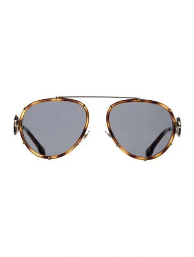 Pre-owned Versace Aviator Tinted Sunglasses