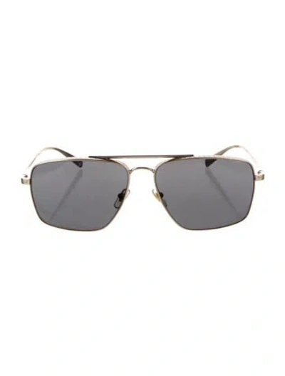 Pre-owned Versace Aviator Tinted Sunglasses In Black