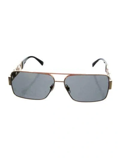 Pre-owned Versace Aviator Tinted Sunglasses In Multi