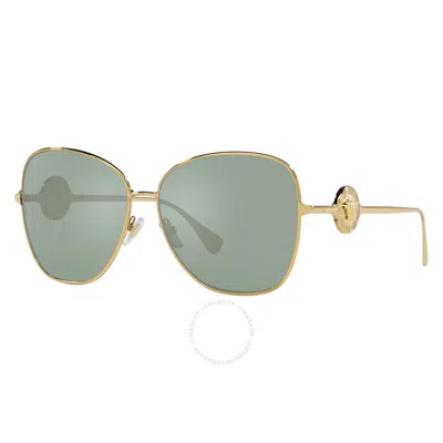 Versace Azure Mirror Silver Butterfly Ladies Sunglasses Ve2256 10029c 60