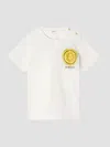 Versace Sun-print Buttoned T-shirt In White