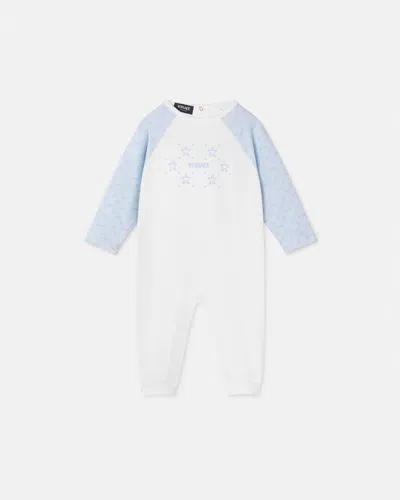 Versace Star-printed Cotton Babygrow Set In White