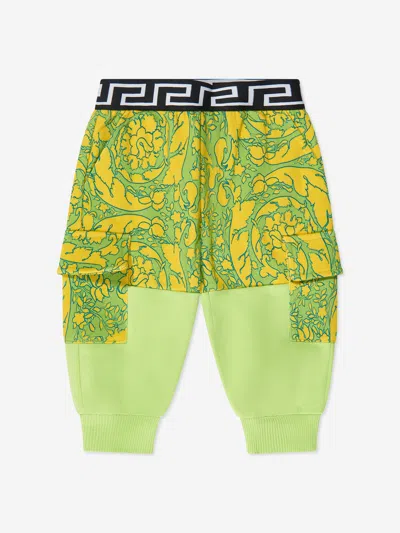 Versace Baby Boys Barocco Joggers In Green