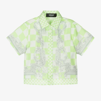 Versace Baby Boys Green Barocco Silk Shirt