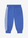 Versace Greca-pattern Cotton Track Pants In Blue