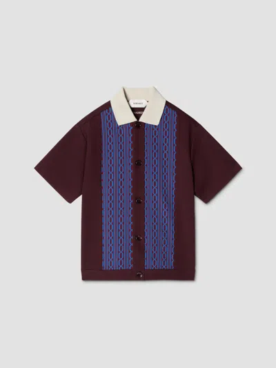 Versace Baby Boy's, Little Boy's & Boy's Logo Knitted Shirt In Purple