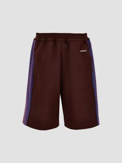 Versace Kids' Baby Boy's, Little Boy's & Boy's Techno Jersey Shorts In Burgundy