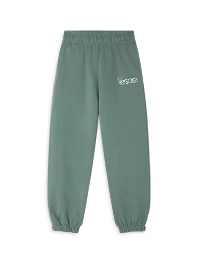 Versace Kids' Baby Boy's, Little Boy's & Boy's Vintage Logo Embroidered Sweatpants In Green