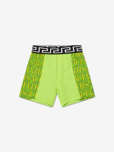 Versace Baby Boys Logo Shorts In Green