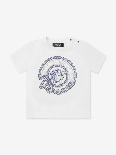 Versace Baby Boys Nautical Medusa T-shirt In White