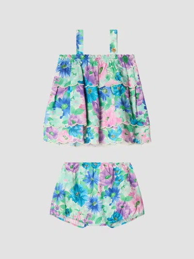 Versace Baby Girl's & Little Girl's The Meadow Poplin Dress In Multi