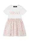 VERSACE BABY GIRL'S LOGO BAROCCO T-SHIRT DRESS