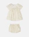 Versace Barocco-print Dress Set In Beige