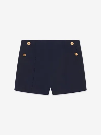 Versace Baby Girls Gabardine Shorts In Blue